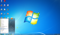 Menú Inicio Windows 7 desplegado.