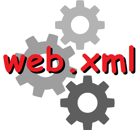 Imagen que muestra varios engranajes y el texto web.xml encima.