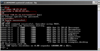 Consola DOS ejecutando ftp