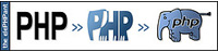 Transformación del logo de PHP.