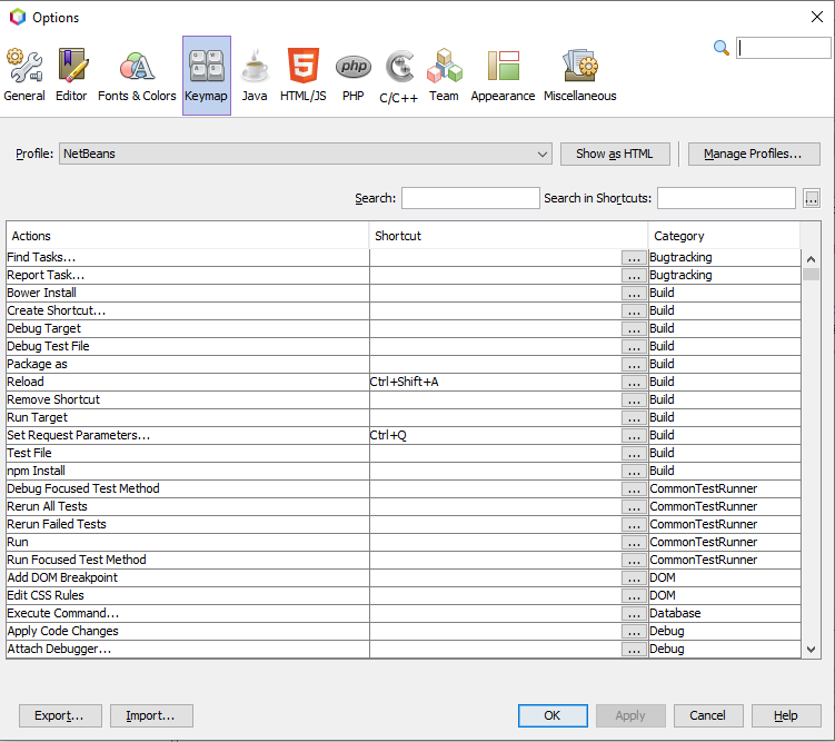 Captura de pantalla donde se muestra uno de los pasos del proceso de personalización de la configuración de NetBeans 6.9.1. 