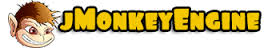 Logotipo Jmonkey. Mono y las letras en amarillos