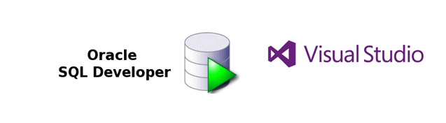 Logos de Oracle SQL developer y Microsoft Visual Studio
