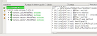 Captura de la ventana del IDE NetBeans, donde aparecen los resultados de ejecución de un test con Junit.