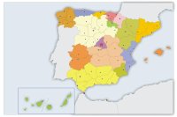 Imagen que muestra el mapa político de España.