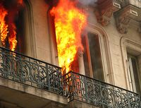 Imagen del incendio de una casa