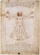 Uomo Vitruviano de Leonardo Da Vinci.