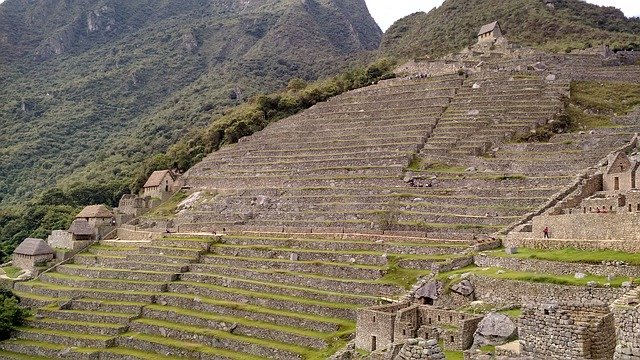 Escaleras en Machu Picchu, Perú