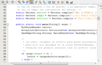 Impresión de pantalla de un trozo de código de la solución final de Ana.