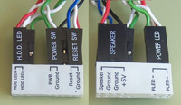 Conector puente auxiliar para insertar en él todos los cables del frontal y posteriormente insertarlo de una vez en la placa base 